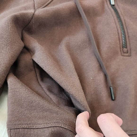 All In Motion™ Women's Fleece Half Zip Pullover - Brown XS - Picture 5 of 15
